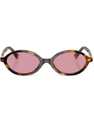 miu miu sunglasses oval|miu miu runway sunglasses.